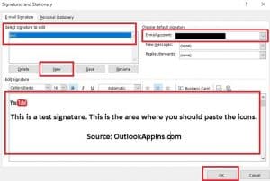 signatures and stationary microsoft outlook