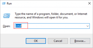 Windows key + R