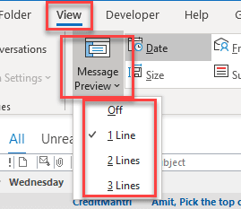 How-To-Enable-Disable-Message-Preview-In-Outlook 2