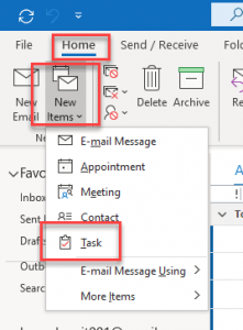 How-to-create-and-assign-a-task-in-Outlook 1