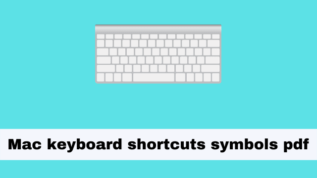 Mac keyboard shortcuts symbols pdf