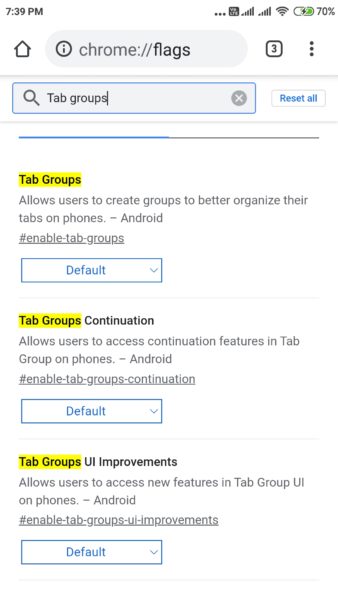 disable-tab-groups-flags-chrome-android 4
