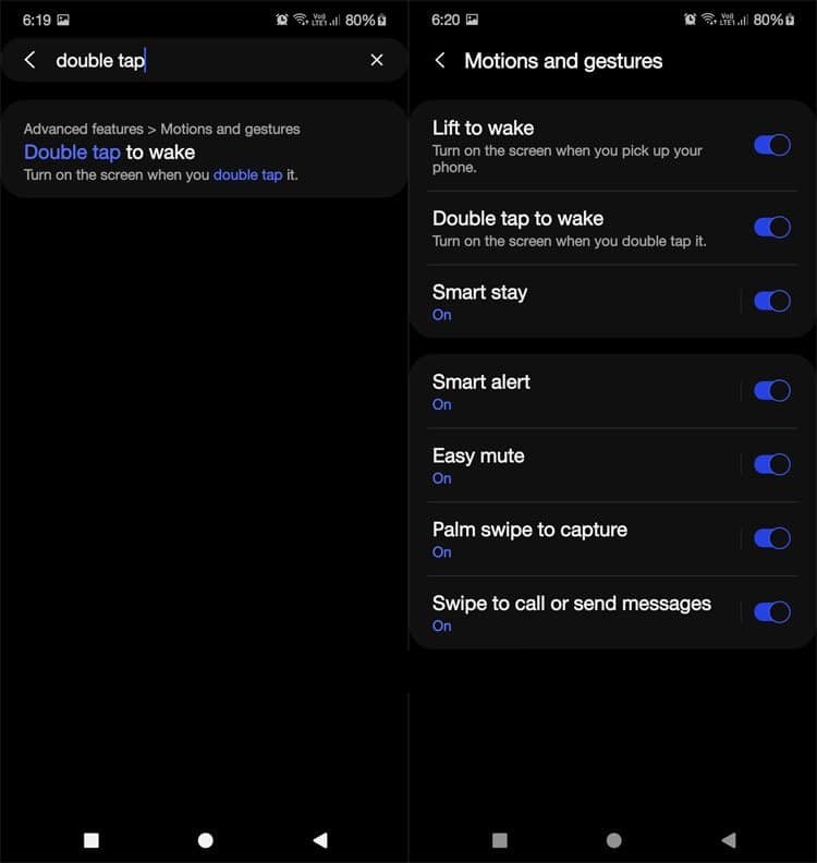 double-tap-to-wake-screen-android 9