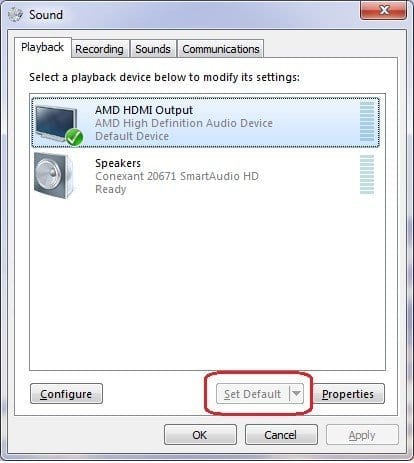 windows-10-hdmi-audio-default-playback-device 3
