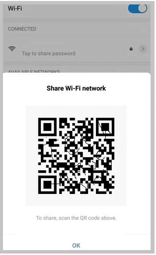 Share password’ Feature on Android