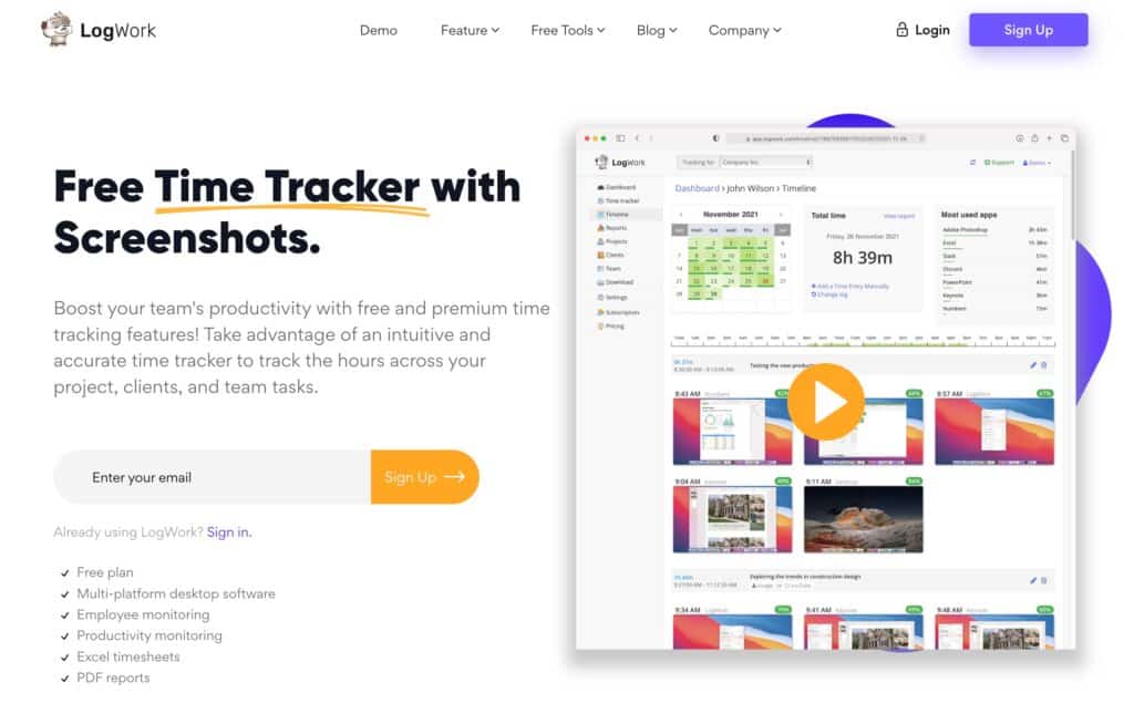 Explore LogWork Time Tracker with Screenshot Monitor to Track Your Team ...
