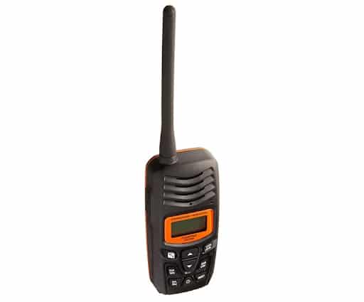 size of a handheld marine radio