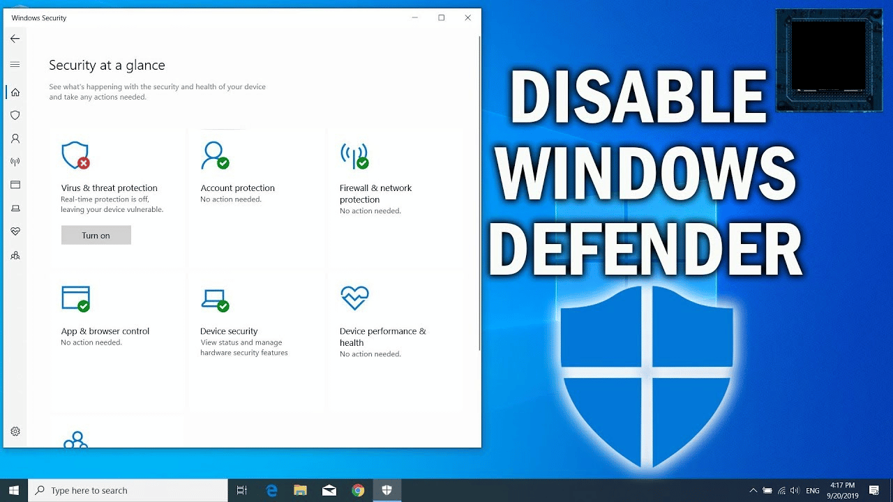 how to disable windows defender windows 10